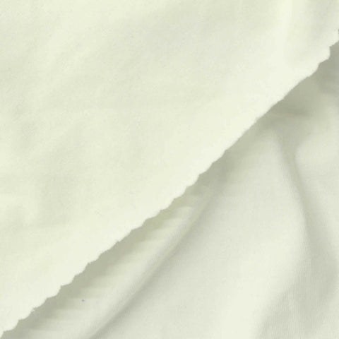 Cotton Stretch Jersey Knit Fabric, 250 gsm, 160 cm — White