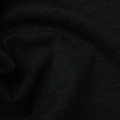 Nylon Viscose Metallic Stretch Ponte Knit Fabric, 384 gsm, 155 cm — Black