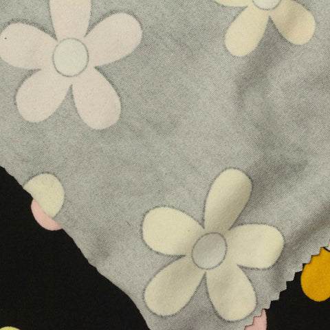 Pink Flowers Milk Silk Knit, Polyester, 165 gsm