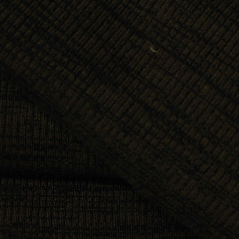 Black Marl Rib Knit, Poly-Cotton, 595 gsm