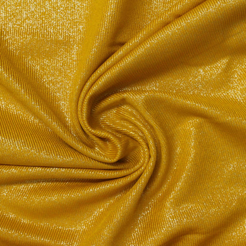 100% Polyester Knit Fabric, 254 gsm, 145 cm — Yellow