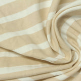 Beige Horizontal-Stripe Jersey Knit, Cotton-Modal — photo 3