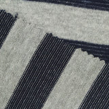 Grey Horizontal-Stripe Jersey Knit, Viscose-Poly — photo 3