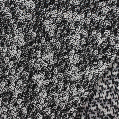 Black Marl Chunky Knit, 150 gsm