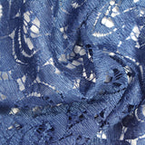 Blue Floral Lace, Cotton-Nylon — photo 3