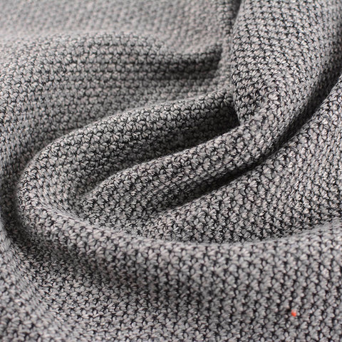 Grey Marl Interlock Knit, Polyester, 415 gsm