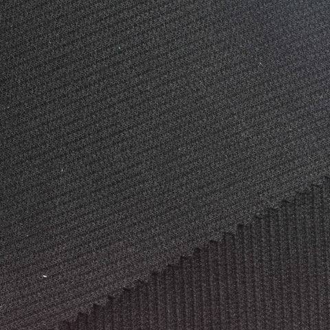Polyester Stretch Knit Fabric, 380 gsm, 190 cm — Black