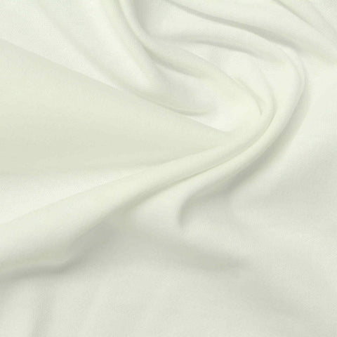 100% Cotton Interlock Knit Fabric, 185 gsm, 172 cm — White