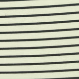 Black Horizontal-Stripe Scuba Knit, Viscose-Nylon — photo 3