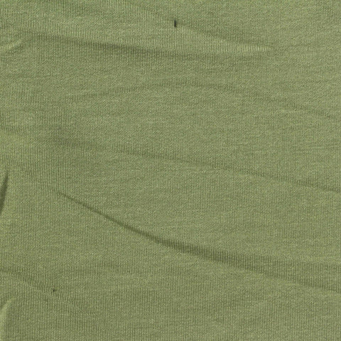 Polyester Viscose Stretch French Terry Fabric, 200 gsm, 170 cm — Green