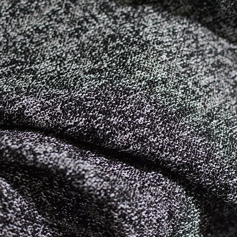 Black Marl Chunky Knit, Acrylic-Poly, 516 gsm