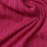 Polyester Viscose Rib Knit Fabric, 158 gsm — Pink — photo 3