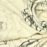 Black Floral Linen-Look, Viscose — photo 3