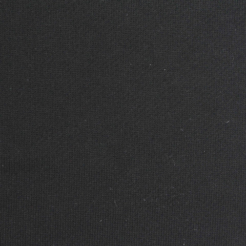 Cotton Polyester French Terry Fabric, 300 gsm, 185 cm — Black, ref EF-274251