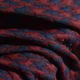 Dark Blue Houndstooth Chunky Knit, Polyester — photo 3