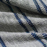 Dark Blue Vertical-Stripe Chunky Knit, Cotton-Acrylic — photo 3