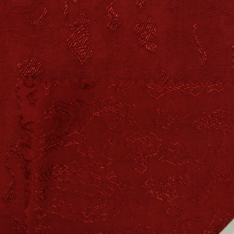 Red Abstract-Floral Jacquard, Viscose