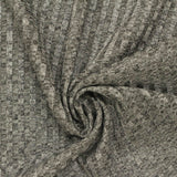 Dark Grey Vertical-Stripe Rib Knit, Polyester — photo 3