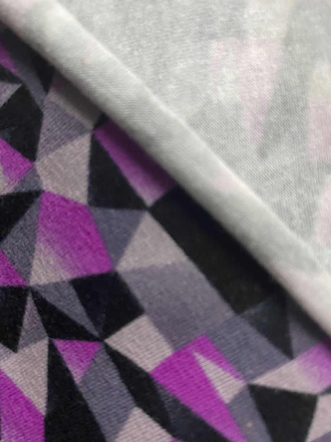 Purple Geometric Knit, Cotton