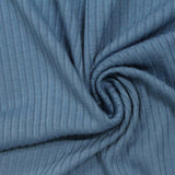 Polyester Viscose Rib Knit Fabric, 175 gsm, 135 cm — Blue — photo 3