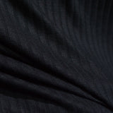 Viscose Stretch Rib Knit Fabric, 180 gsm, 145 cm — Black — photo 3