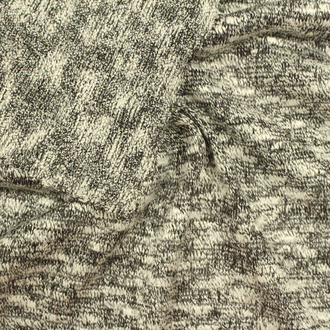 Cream Marl Chunky Knit, Viscose-Poly, 235 gsm