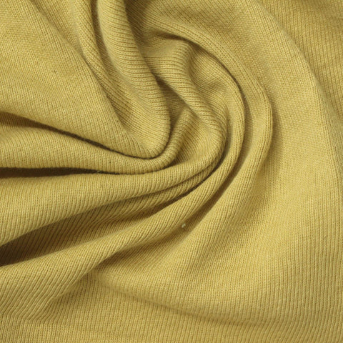 Cotton Polyester Rib Knit Fabric, 170 gsm, 184 cm — Khaki