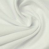 100% Cotton Piqué Knit Fabric, 220 gsm, 173 cm — White — photo 3
