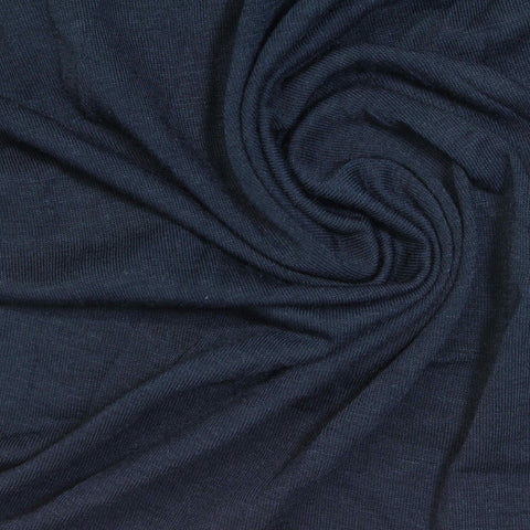 Jersey Knit Fabric, 155 gsm, 160 cm — Navy