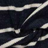 Navy Horizontal-Stripe Chenille, Polyester — photo 3