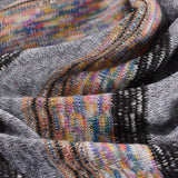 Grey Vertical-Stripe Chunky Knit, Poly-Cotton — photo 3