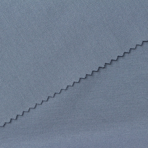 Viscose Polyester Stretch Ponte Knit Fabric, 340 gsm, 167 cm — Blue