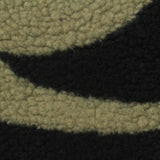 Black Animal Print Sherpa Fleece, Polyester — photo 3
