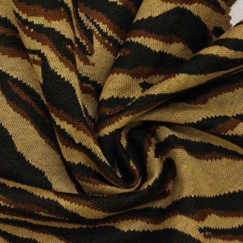 Black Tiger Interlock Knit, Polyester
