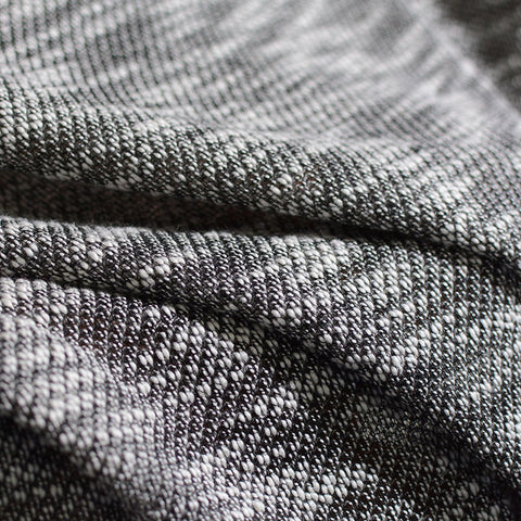 Black Marl French Terry, Cotton-Poly, 199 gsm