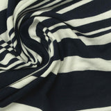 Navy Horizontal-Stripe Knit, Viscose — photo 3