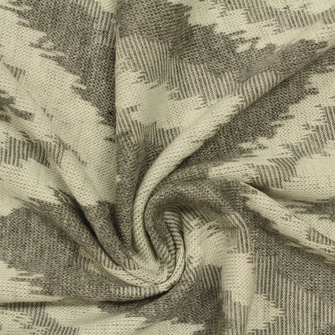 Jacquard Viscose Polyester Stretch Knit Fabric, 310 gsm — Khaki