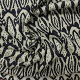Navy Abstract Jacquard, Poly-Viscose — photo 3