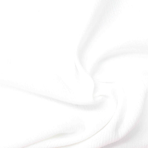 100% Viscose Crepe Fabric, 134 gsm, 122 cm — White