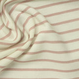 Cream Horizontal-Stripe French Terry, Poly-Viscose — photo 3