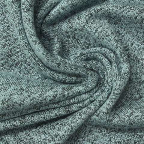 Teal Heather Chunky Knit, Viscose-Poly