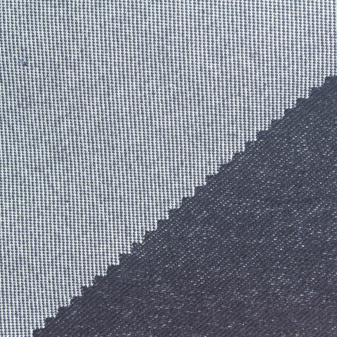 Yarn-Dyed Cotton Polyester Stretch Denim Fabric, 390 gsm, 162 cm — Navy