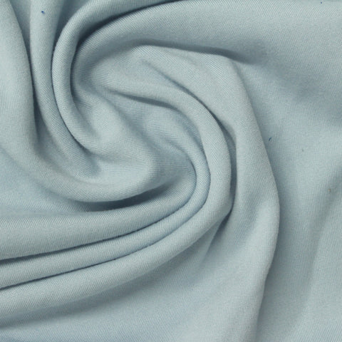 Brushed Polyester Stretch Milk Silk Knit Fabric, 210 gsm, 154 cm — Blue