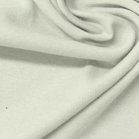 100% Cotton Rib Knit Fabric, 170 gsm, 160 cm — White