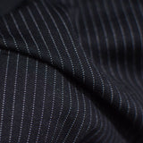 White Vertical-Pinstripe Interlock Knit, Viscose-Nylon — photo 3