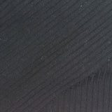 Polyester Viscose Stretch Rib Knit Fabric, 300 gsm, 134 cm — Black — photo 3