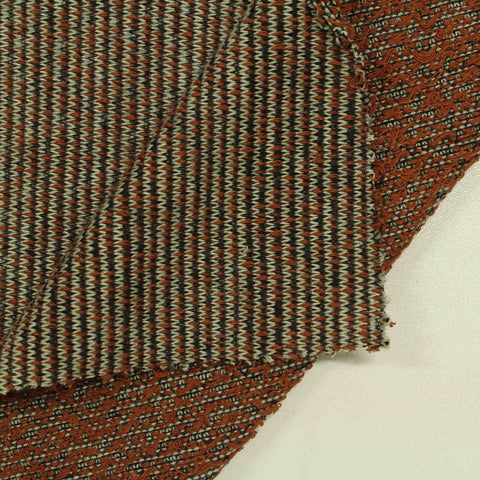 Brown Geometric Chunky Knit