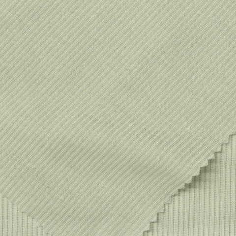 Viscose Nylon Metallic Stretch Rib Knit Fabric, 170 gsm, 150 cm — Green