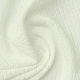 Polyester Stretch Crepe Fabric, 160 gsm, 130 cm — White — photo 3