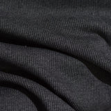 Heather 100% Polyester Rib Knit Fabric, 371 gsm, 154 cm — Grey — photo 3